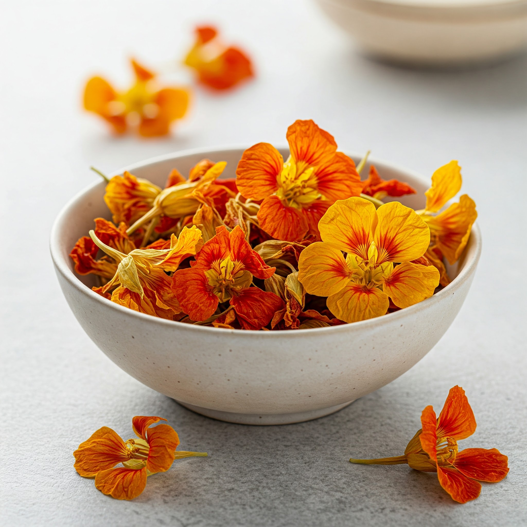 Dried Nasturtium Edible Flowers – Vibrant, Peppery & Herbal